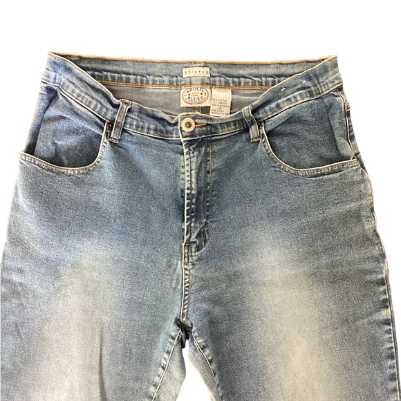 VTG Carolina Blues Womens straight leg stretch sz 12 light wash - Picture 5 of 7